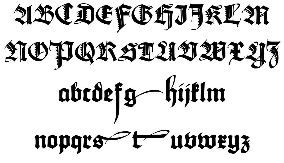 Maximilian Zier font Örnekler