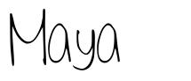 Maya 字形