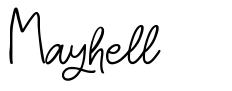 Mayhell font