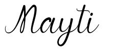 Mayti font