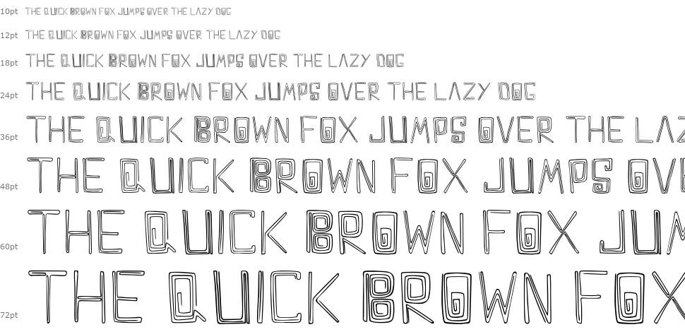 Maze Doodle font Waterfall