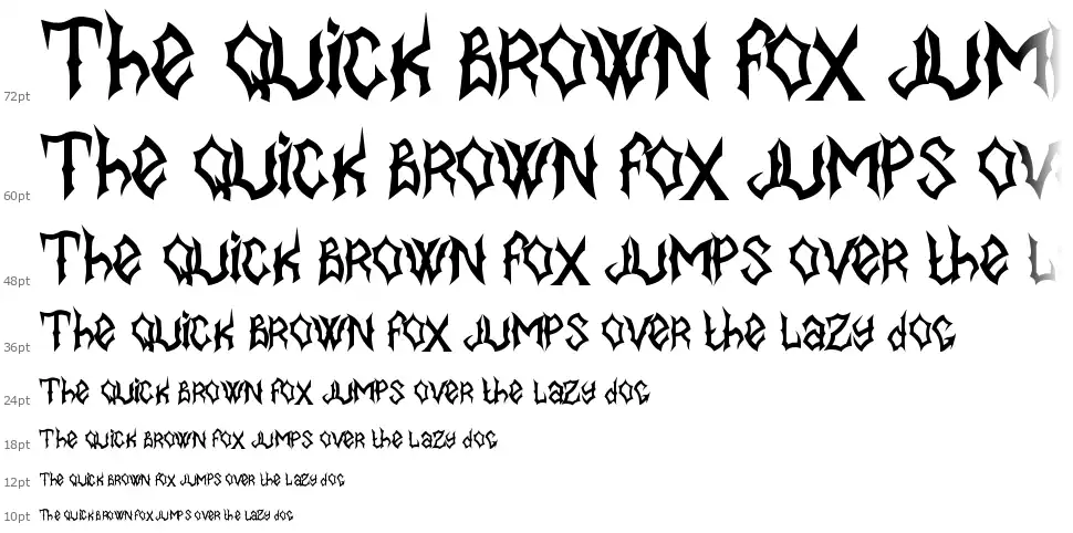 MB BlackBook Typefont waterfall