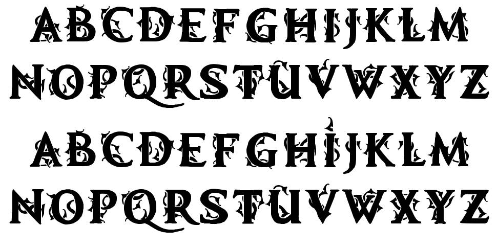 MB Demonic Tale font specimens