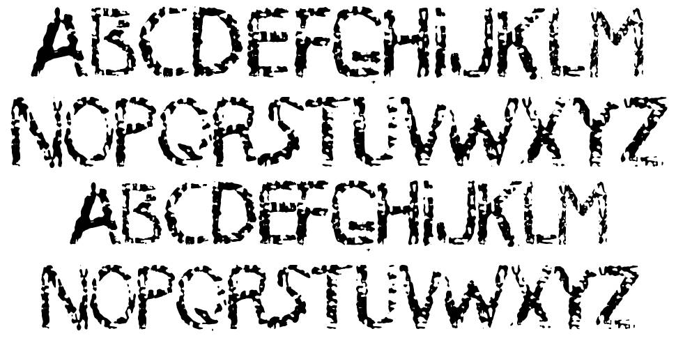 MB RustyIron font specimens