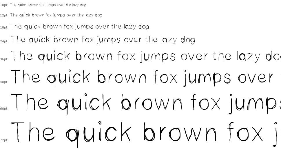 MB Scribbles font Waterfall