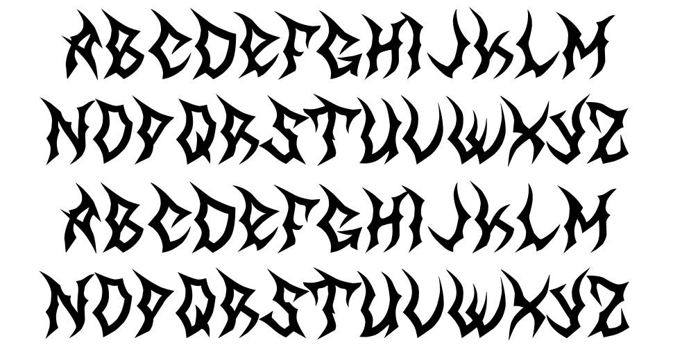 MB The Great Reaper font specimens