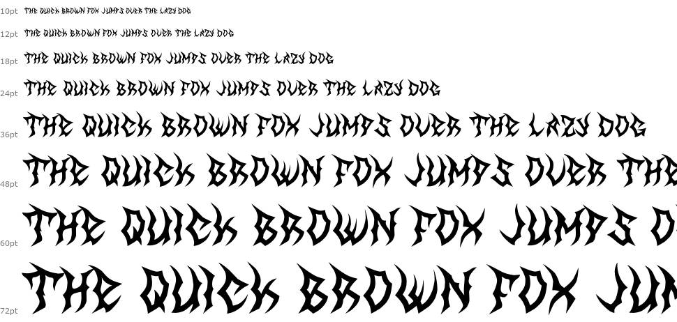 MB The Great Reaper font Waterfall