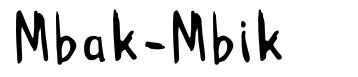 Mbak-Mbik шрифт
