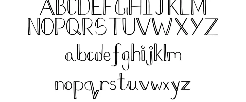 MBB Doublelinefont specimens