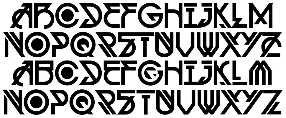 MCF Alien Delon font specimens