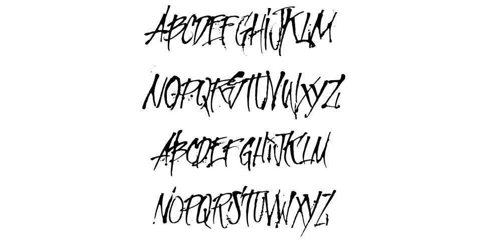 MCF Revolution Ink font specimens