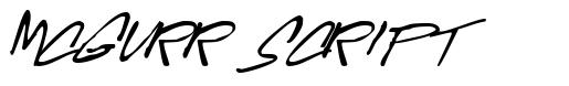 McGurr Script schriftart