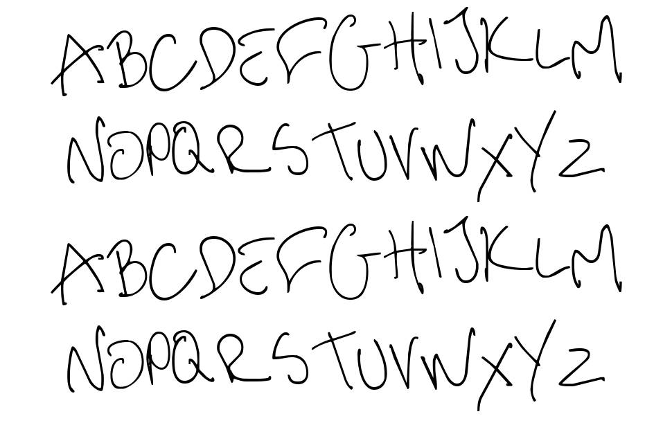 Me Handwritin Thin font Örnekler