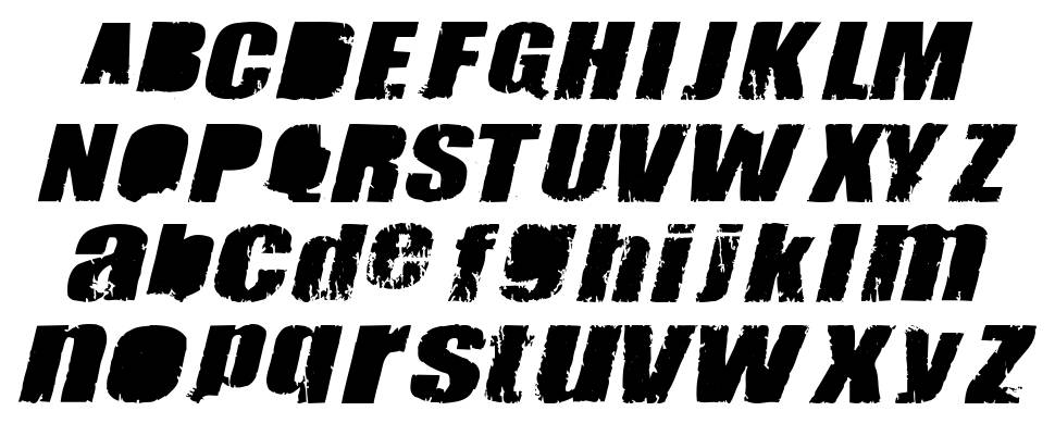 Meanies font specimens