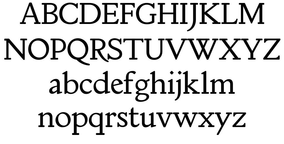 Mebinac font specimens