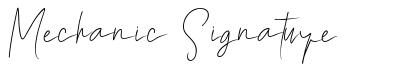 Mechanic Signature font