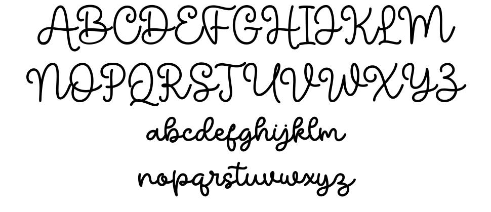 Medellin Script フォント 標本