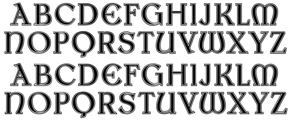 Medieval Mystery font specimens