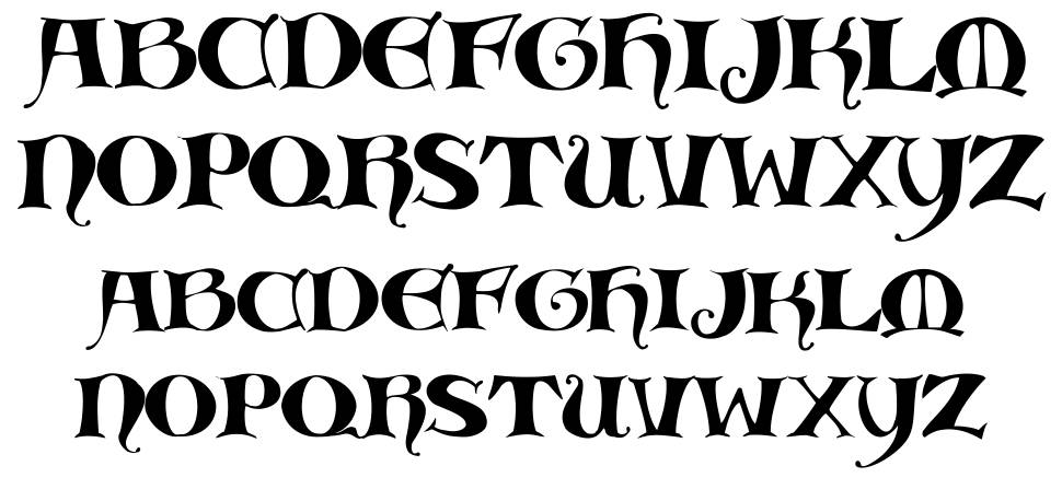 Medieval Scribish 字形 标本