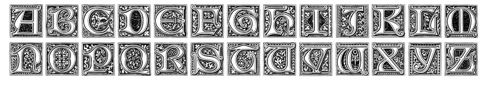 Medieval Victorianafont specimens
