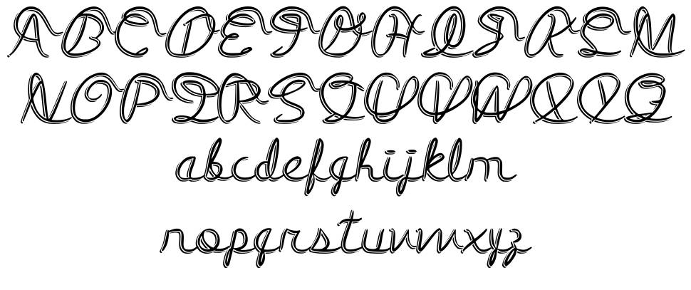 Medley Script font specimens