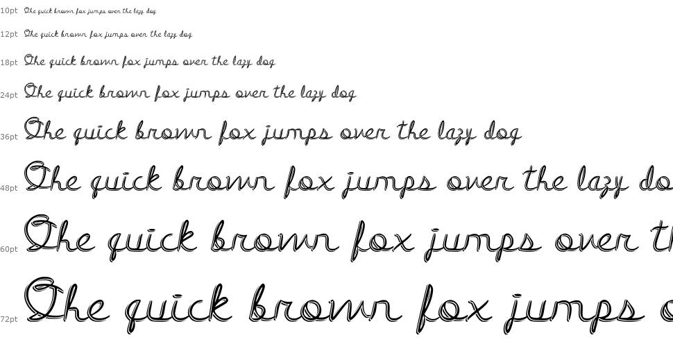 Medley Script font Waterfall