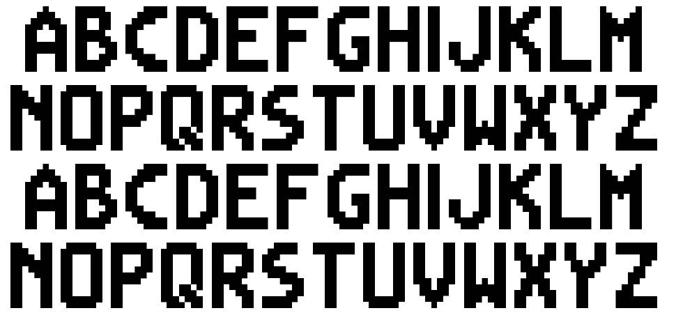 Mega Man Battle Network font specimens