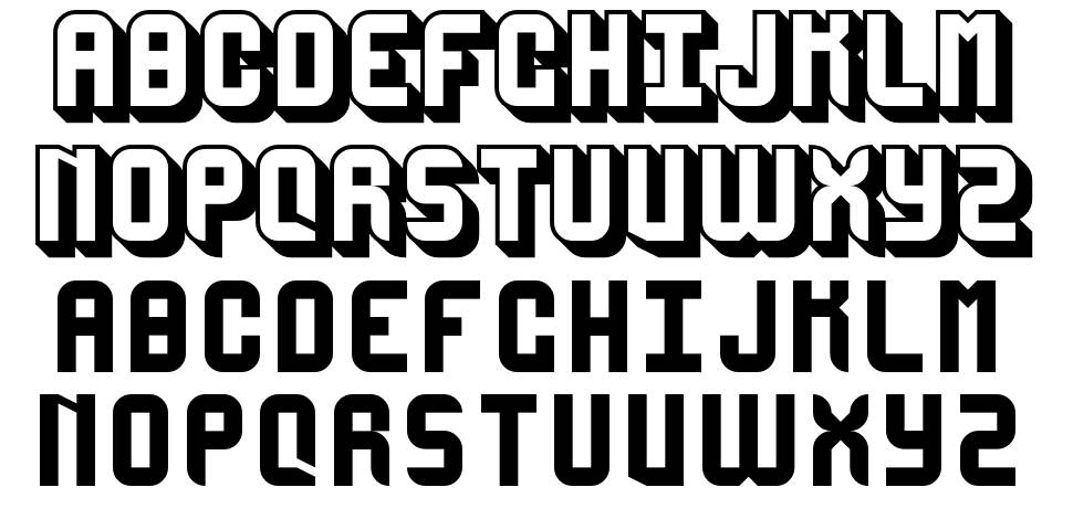 Mega Sans font specimens