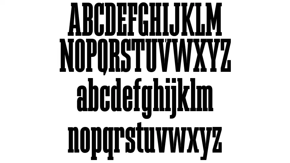 Megalito Slab font Örnekler