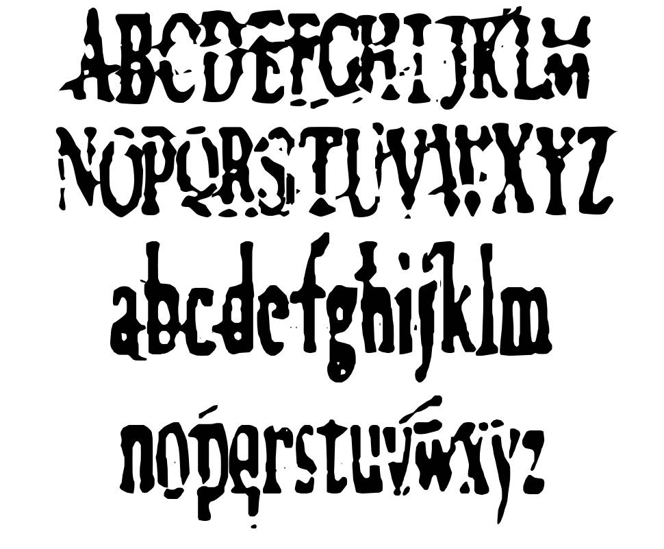 Megalomania X font specimens