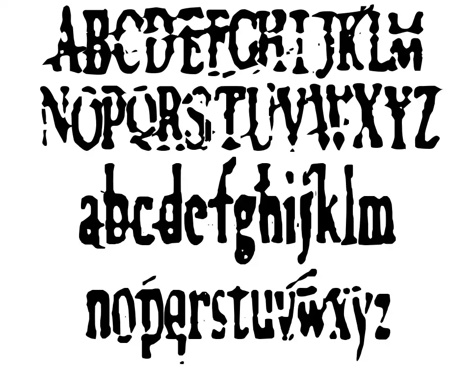 Megalomania Xfont specimens