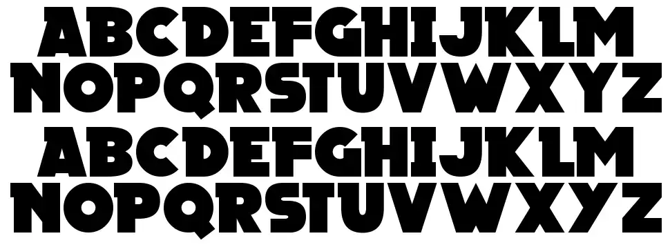 Megalopolis X font Örnekler