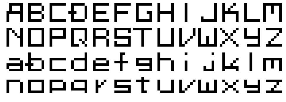 Megaten 20XX 字形 标本