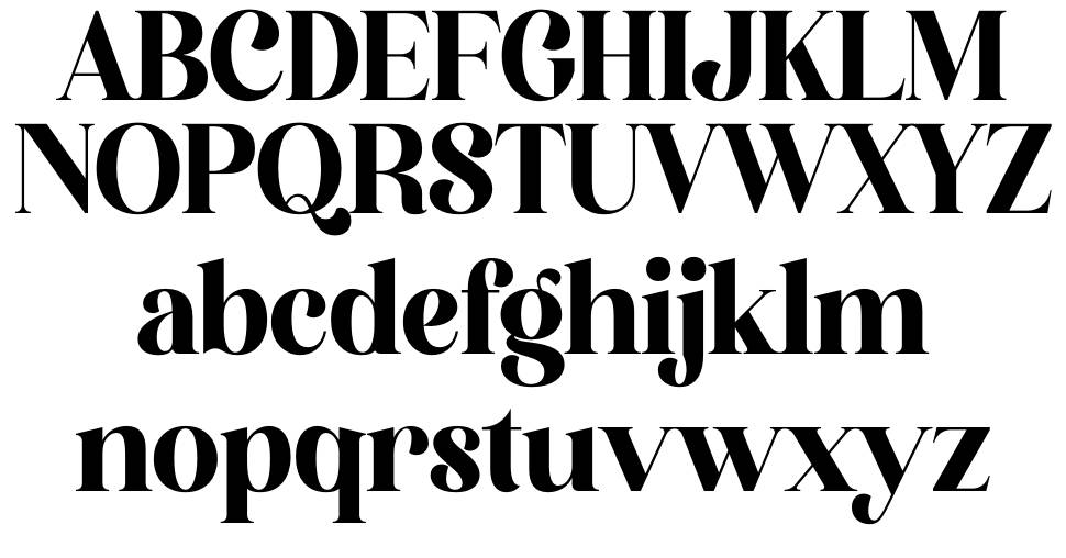 Megistica font specimens