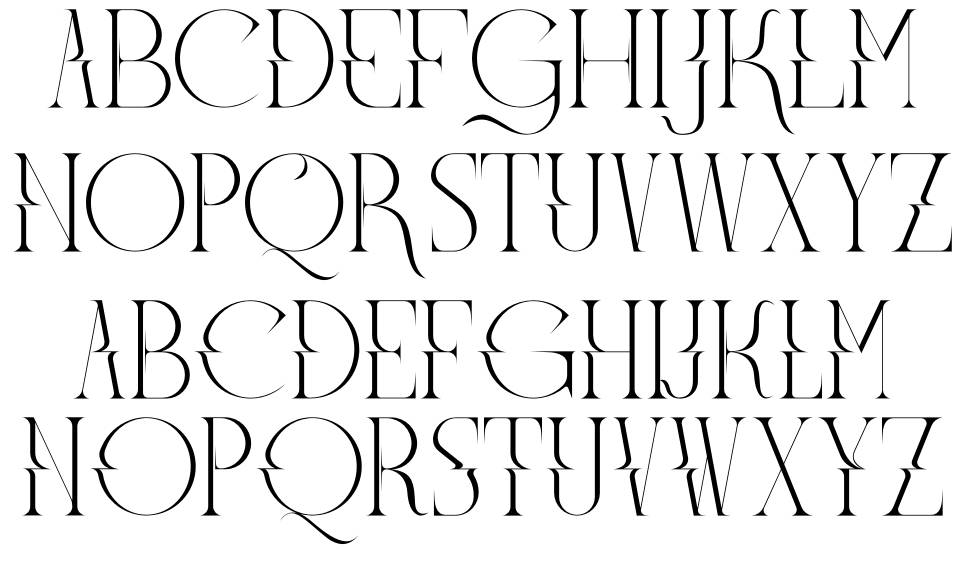 Meglona font specimens