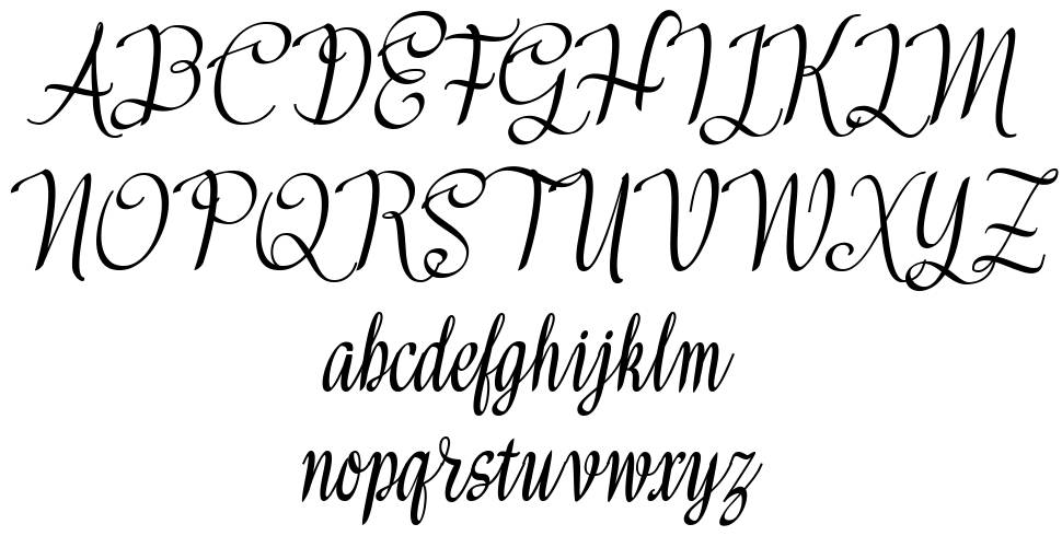 Meikayla Script font specimens