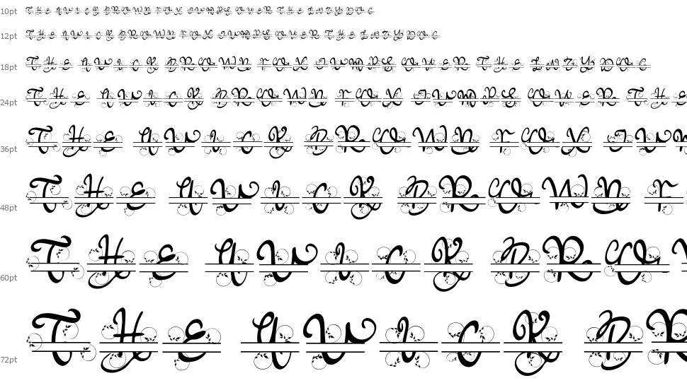 Meisha Monogram font Şelale