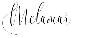 Melamar font