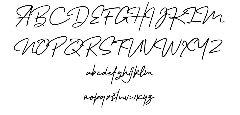 Melanic Black Script font Örnekler