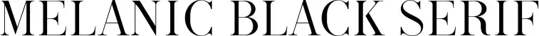Melanic Black Serif