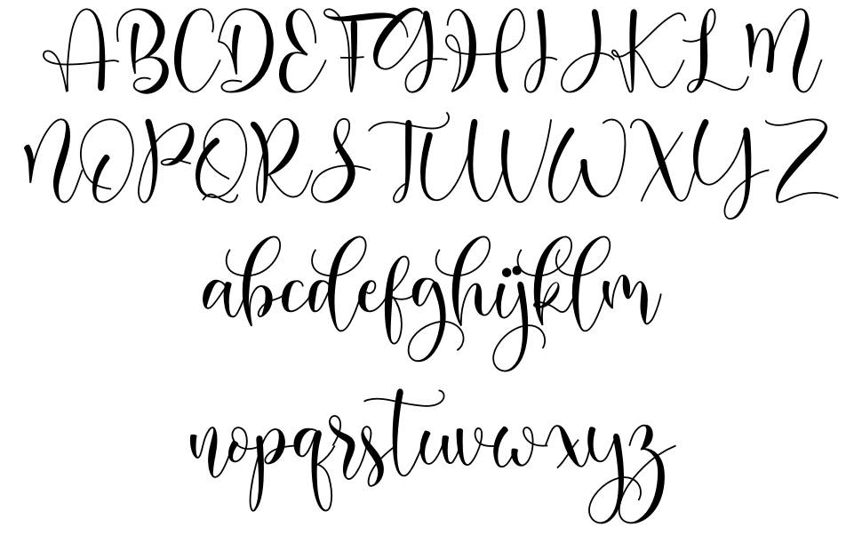 Melisha font specimens