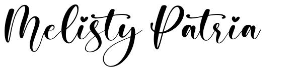 Melisty Patria schriftart