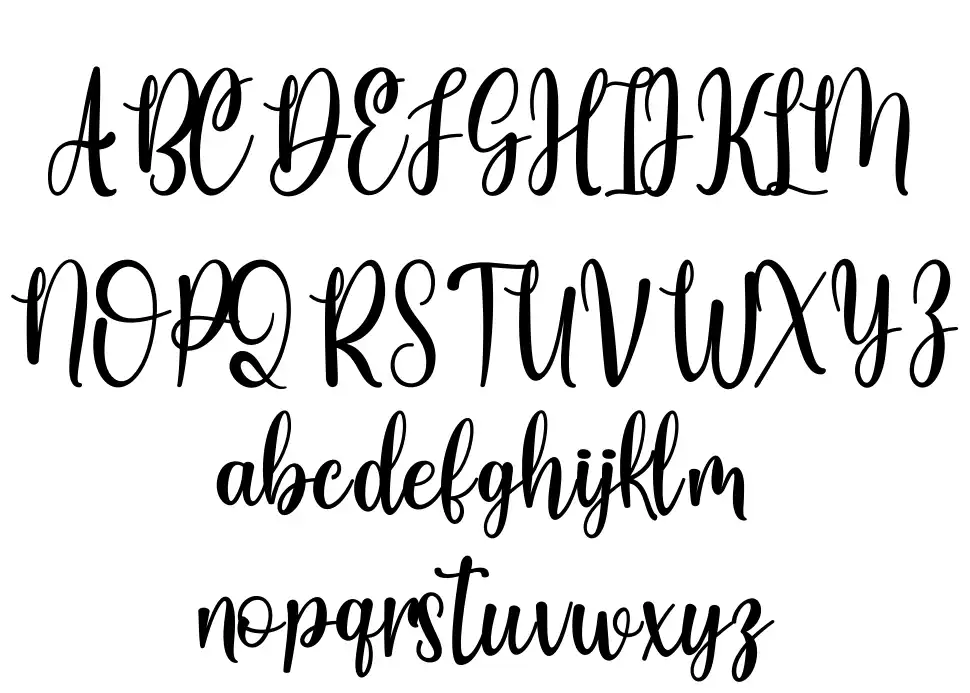 Meliya schriftart vorschau