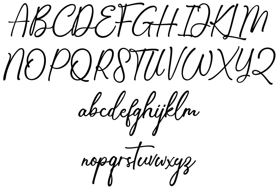 Mellisa Handwritten font specimens