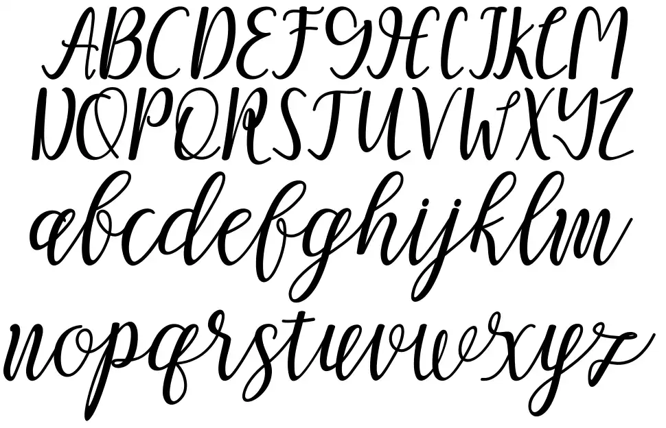Mellitta Scriptfont specimens