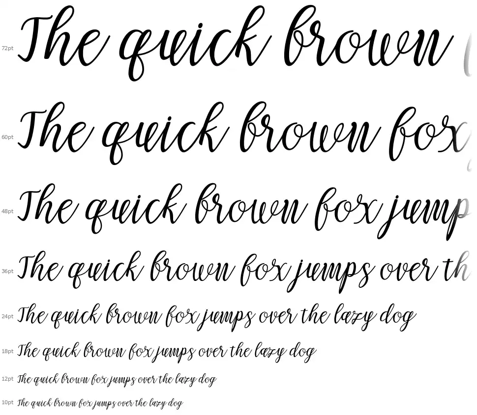 Mellitta Scriptfont waterfall
