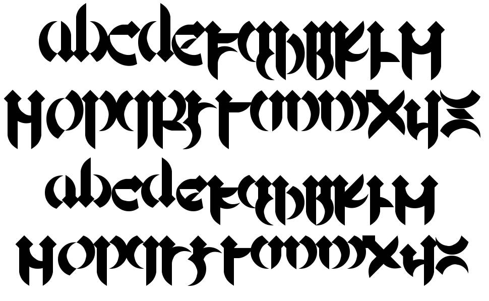 Mellogothic font Örnekler