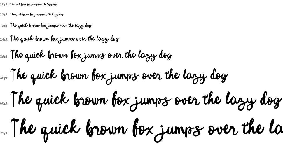 Melody Jazzy font Waterfall