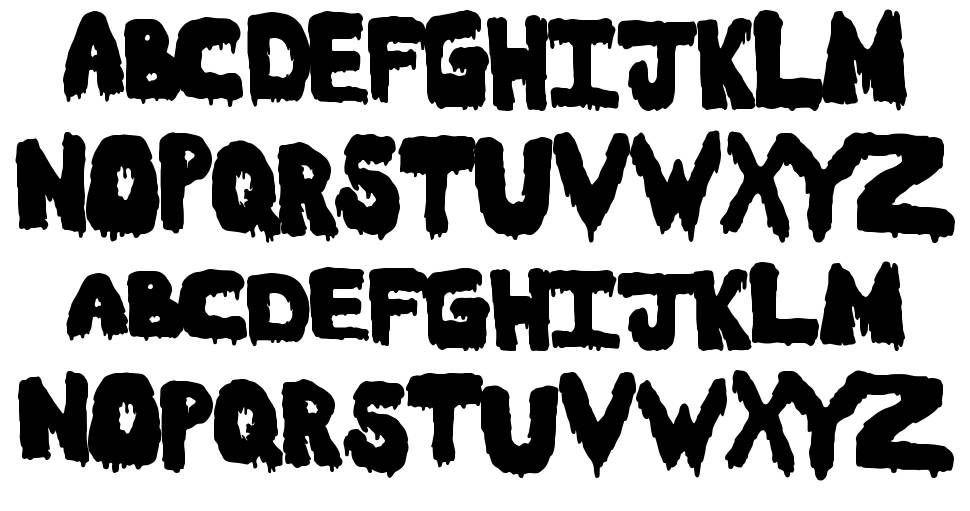Meltasstic font specimens