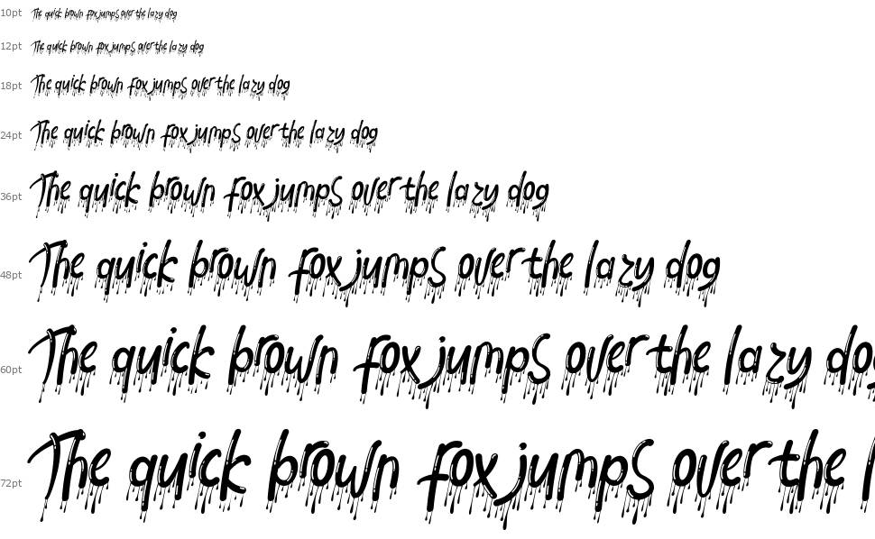 Melting Words font Waterfall